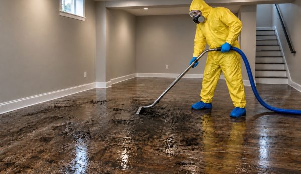 Basement sewage backup cleaning in Edmonton